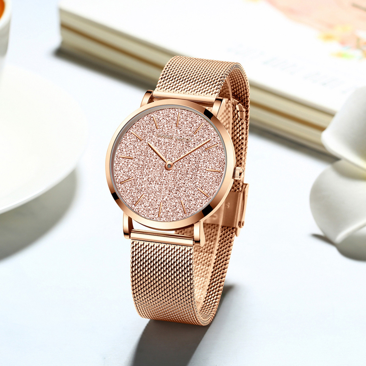 Mesh Stainless Strap - Hannah Martin Lüks kadın saati Japon