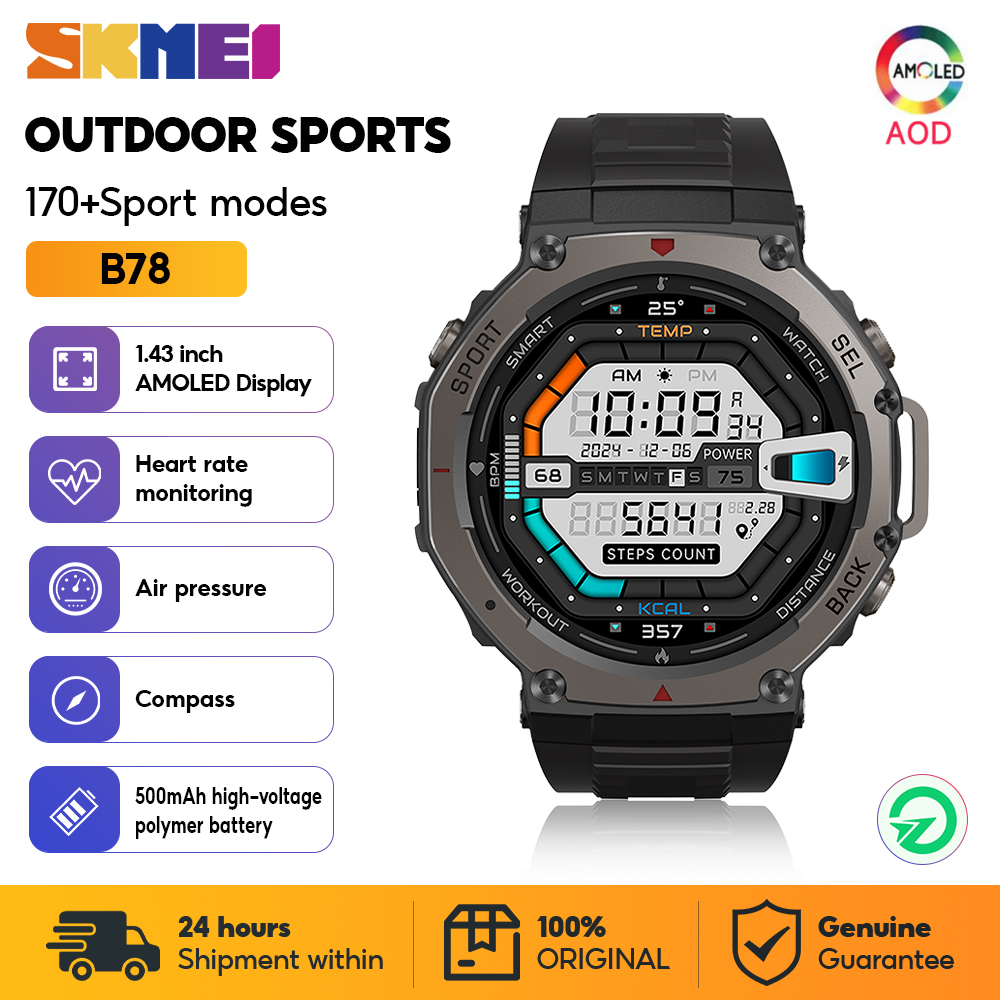 Smartwatch Digital Watches For Men - SKMEI Askeri Açık Hava Spor Akıllı
