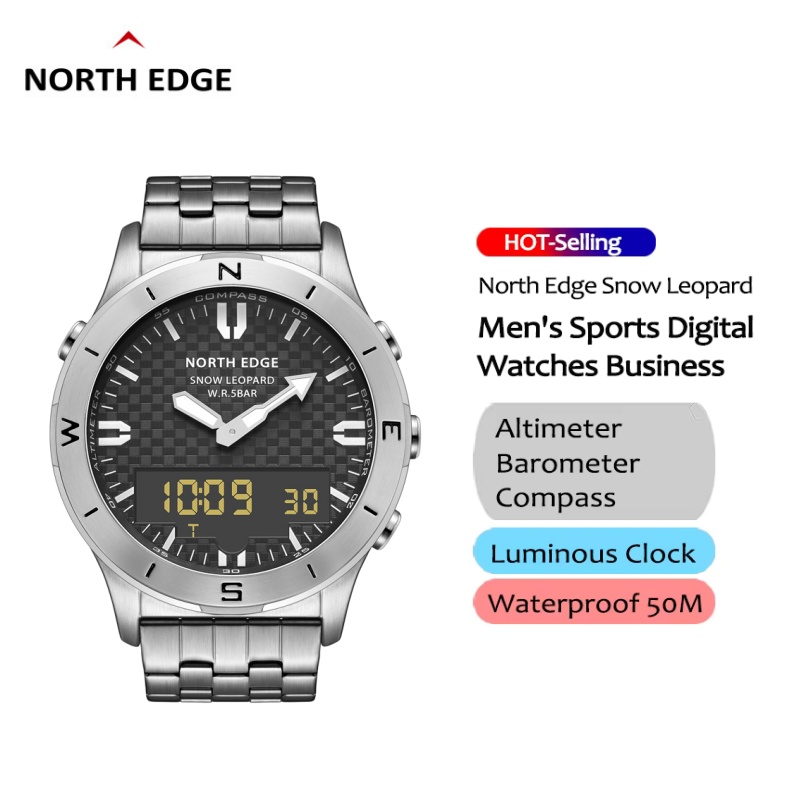 Smartwatch Digital Watches For Men - NORTH EDGE Erkekler Açık Hava Dijital