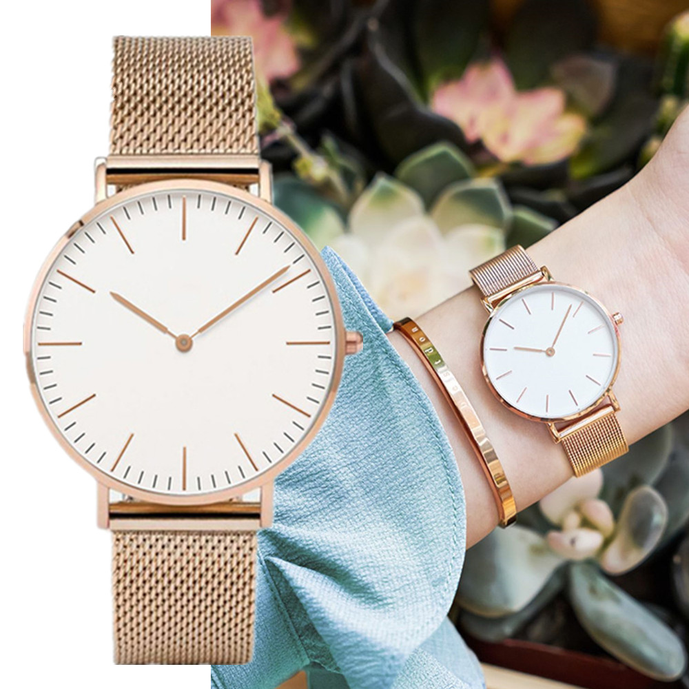 Mesh Stainless Strap - Üst Marka Lüks Saatler Kadın Moda