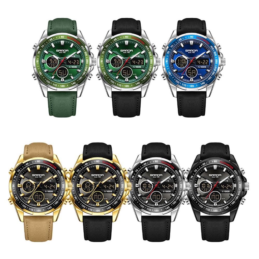 SANDA Lüks Kronograf Erkekler  - Smartwatch Digital Watches For Men incelemesi ve fiyatı