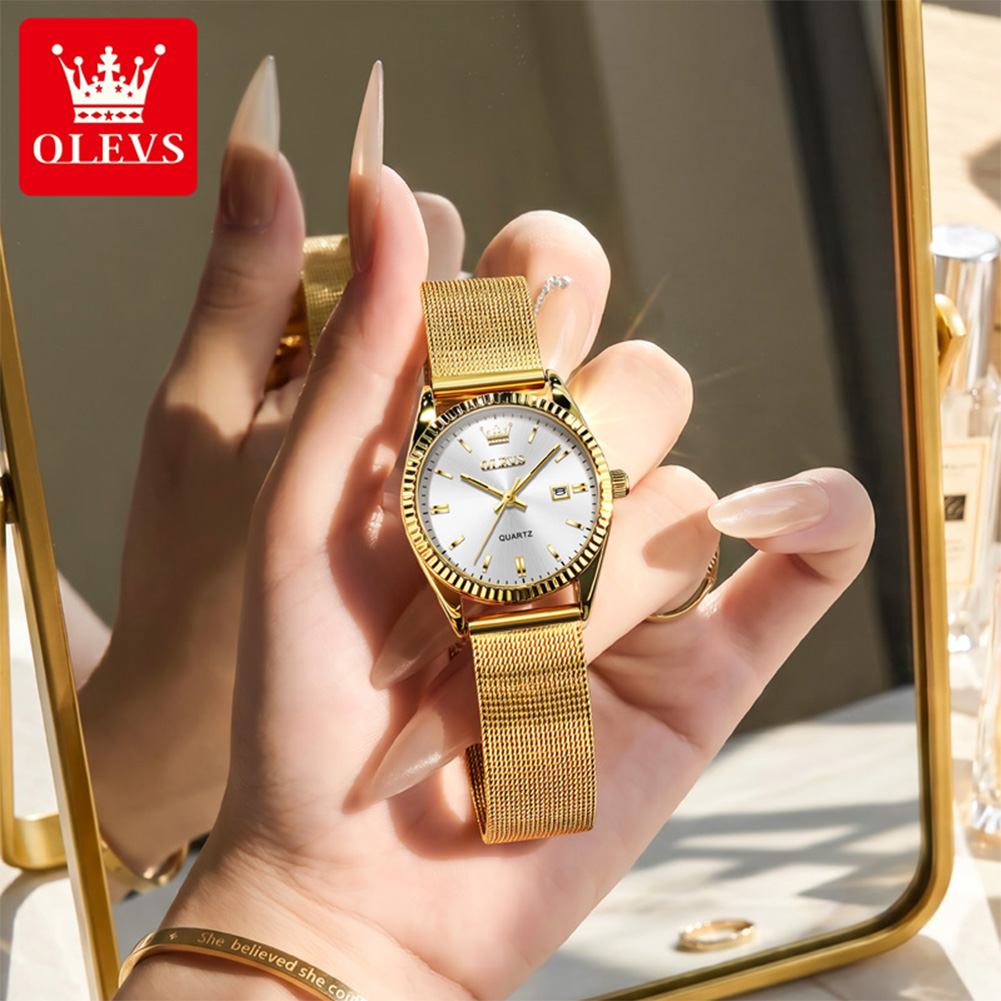 OLEVS Kadınlar İçin Lüks Kuvar - Mesh Stainless Strap incelemesi ve fiyatı
