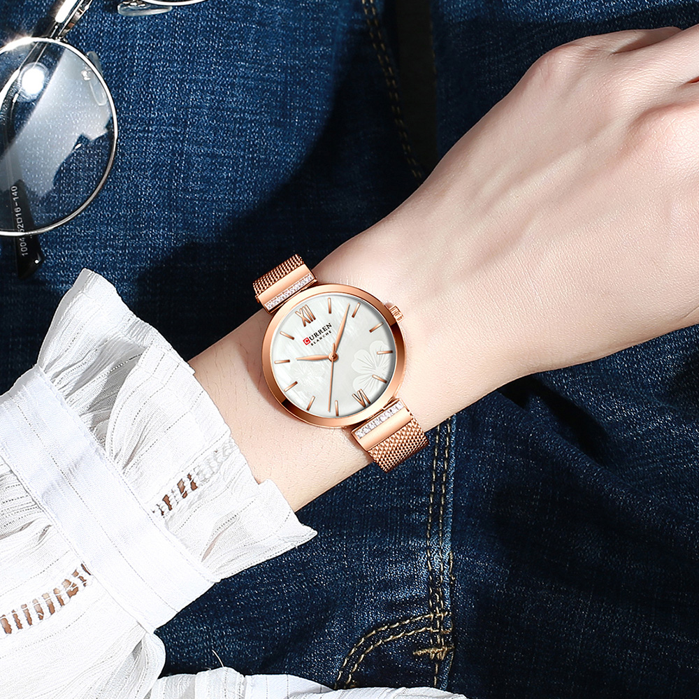 CURREN 9067 Bayanlar için Mini - Mesh Stainless Strap incelemesi ve fiyatı