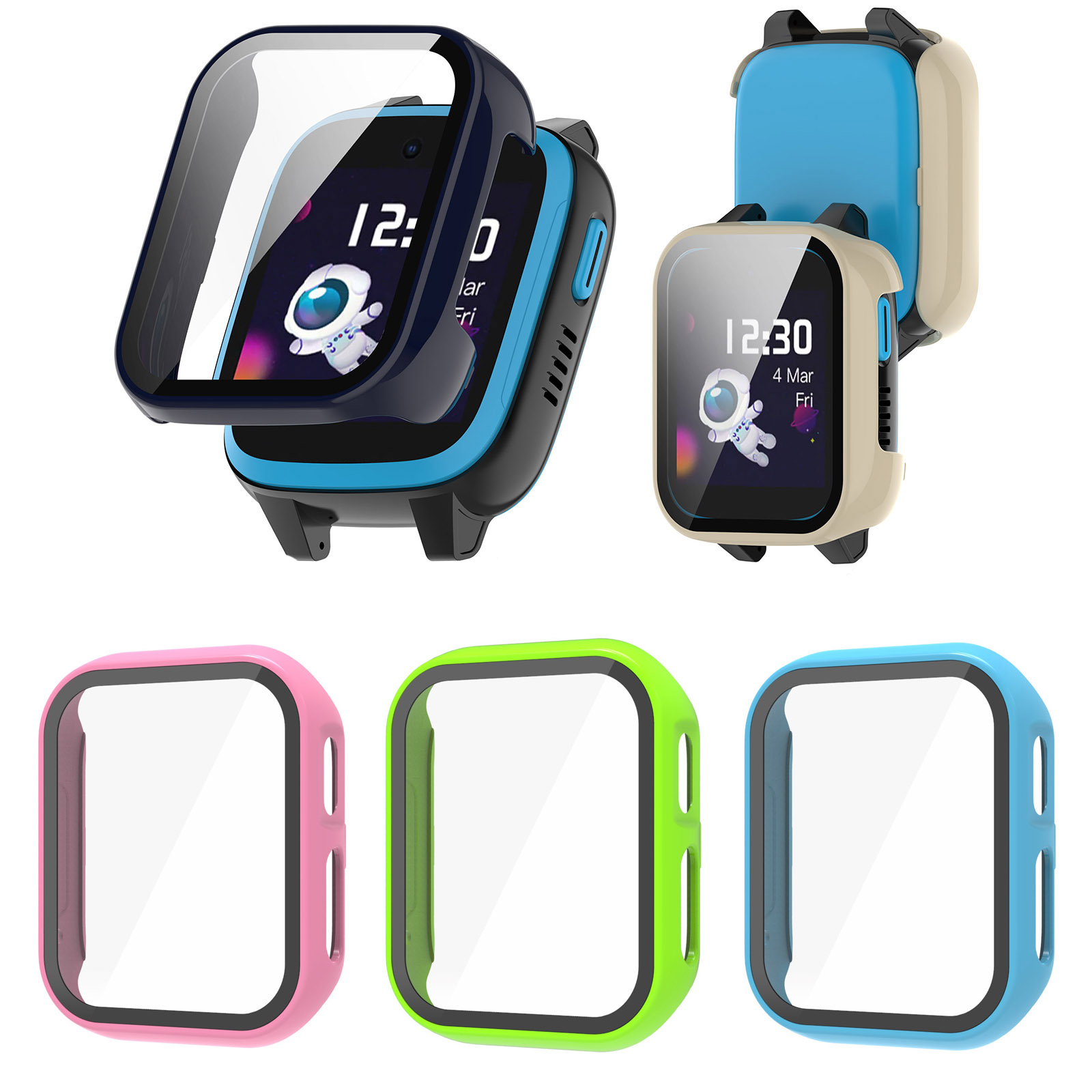 Sert kenar kabuk cam ekran kor - Smartwatch Watches For Kids incelemesi ve fiyatı
