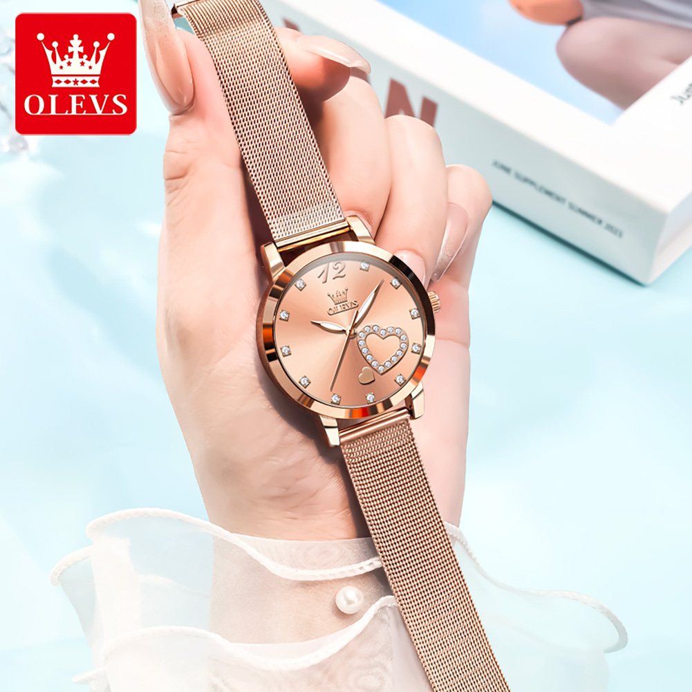 OLEVS 5189 Kuvars İzle Kadınla - Mesh Stainless Strap incelemesi ve fiyatı