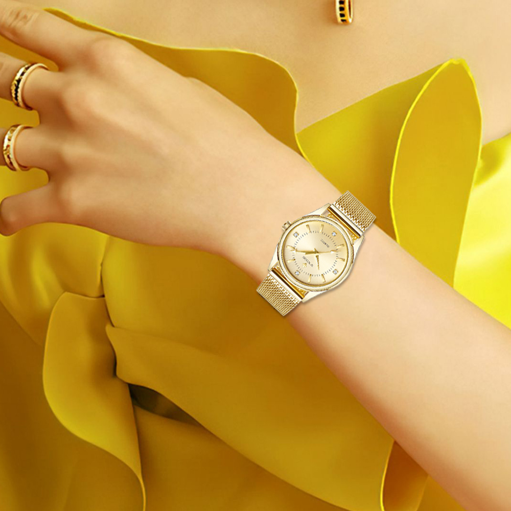 WWOOR Lüks Marka Elbise Altın  - Mesh Stainless Strap incelemesi ve fiyatı
