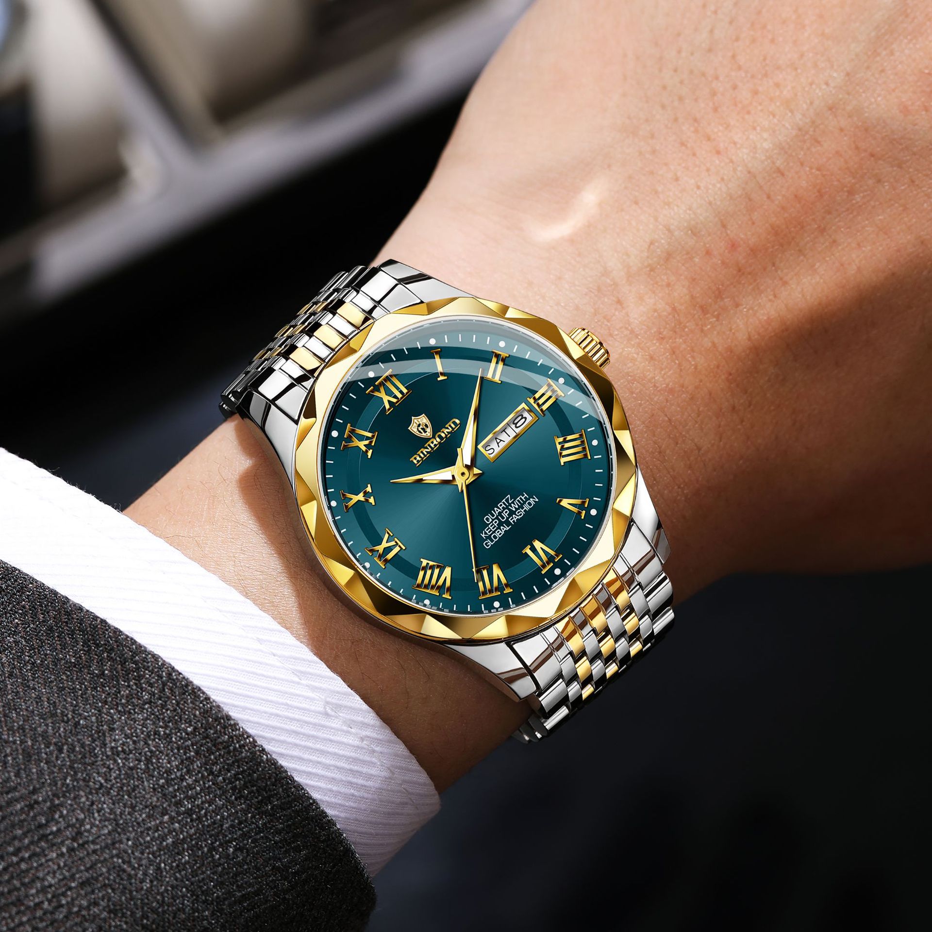 BINBOND Lüks Kuvars Kol Saatle - Smartwatch Luxury Watches For Men incelemesi ve fiyatı